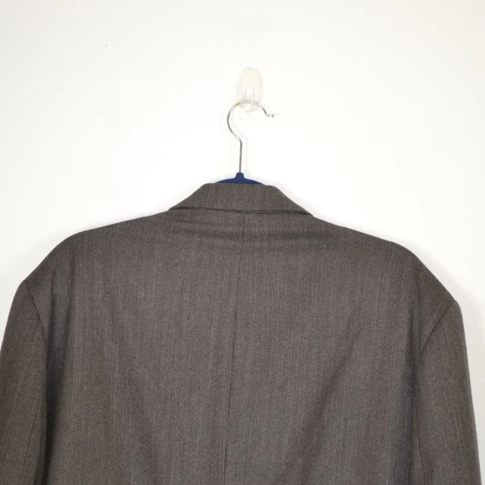 Petrocelli Sport Coat Mens 46L Wool Silk Sport Blazer 2 Side Pockets Gray Jacket